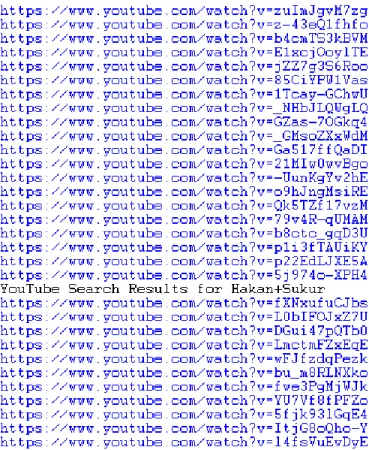 Figure 3.3: A sample of crawled labeled YouTube video links.