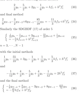 Table 1: Maximum absolute error, Maxy1<i<N|yi(x) −i,n| for problem 1, h =1