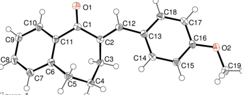 Figure 1The molecular structure of (I), showing 50% probability displacement