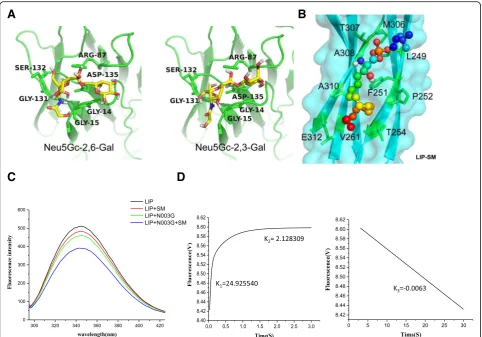 Fig. 7 Dual recognition mode of LIP for cancer cells. (a) Binding mode of LIP with the disaccharides of Neu5Gc coupled with 2,6-galactose and2,3-galactose at the N-terminal domain