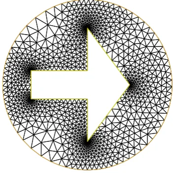 Fig. 1.Initial shape with mesh.
