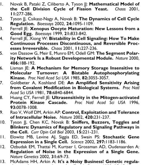Figure 7 gives an impression that the mean residence timedepends only on activity, phosphatase activity, and the type of the feed-N and J, and is independent of kinaseback