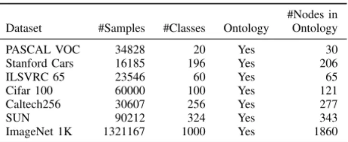 TABLE I: Dataset description.