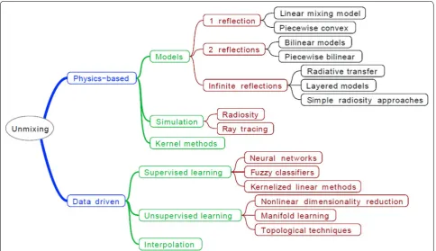 Fig. 1 Taxonomic tree of the different unmixing techniques presented in literature [14]