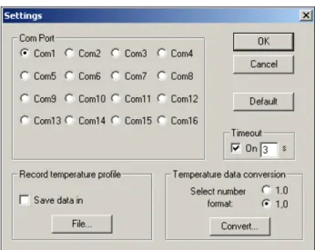 Figure 8: Network settings screen 