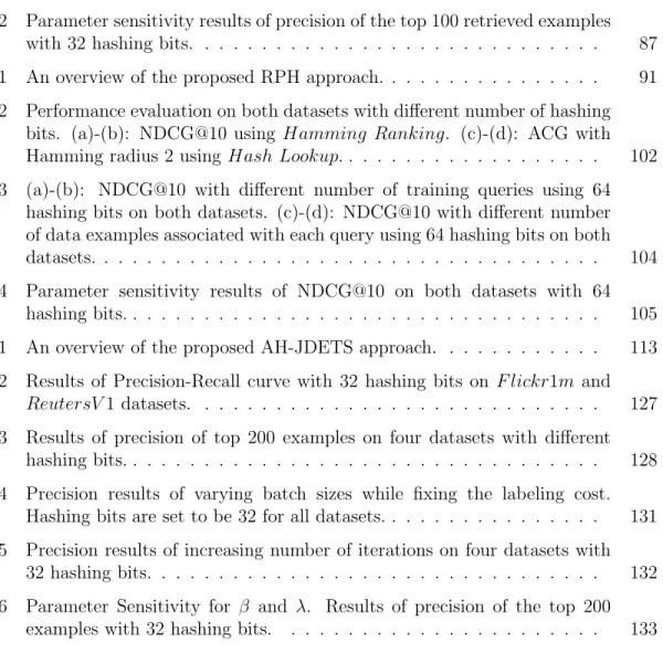 Figure Page 4.2 Parameter sensitivity results of precision of the top 100 retrieved examples