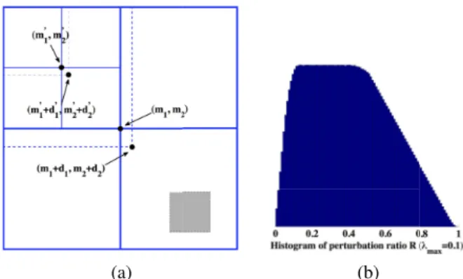 Fig. 4. (a) Z image plane and the centroid perturbations when decomposing Z coupled to W  instead of W 