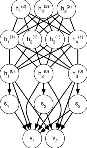 Figure 5.1 – A graphical model depicting an example PD-DBM.