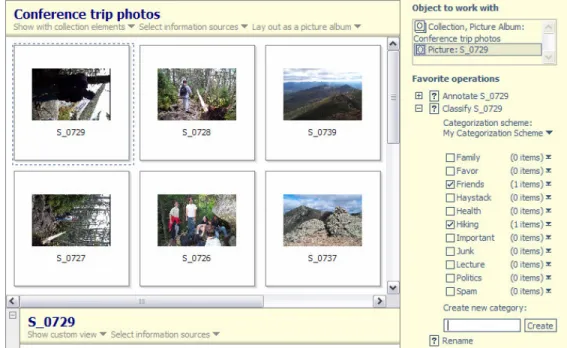Figure 8. Categorization checkboxes 