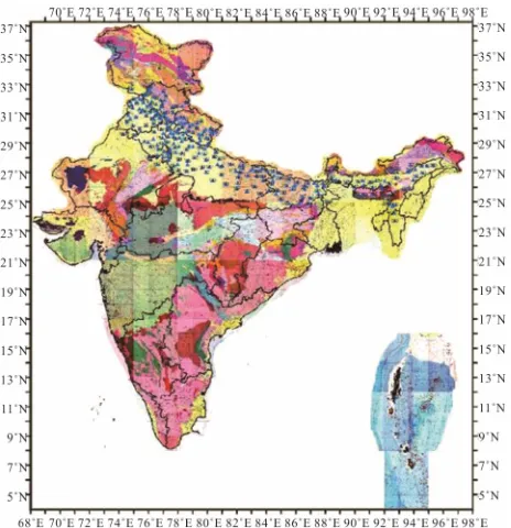 Figure 8. Location of strong ground motion accelerograph stations on different rock/soil type (after [31])