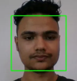 FIGURE 10. Detected face with (x, y, w, h) coordinates 