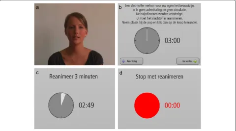 Figure 2 Screenshots of the Flash module. Translation of the text is described in the methods section.