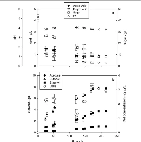 Table 4 Relevant data of C. acetobutylicum fermentation in BSG hydrolysate