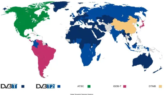 Fig. 1.9 Distribució DVB per països 