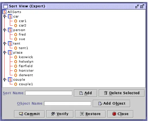 Figure 1: The Sort Editor