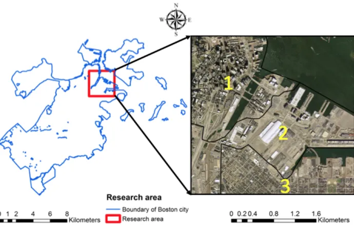 Figure 3-1. Study area (The orthophotography is collected by USGS in 2013/2014: 1: 