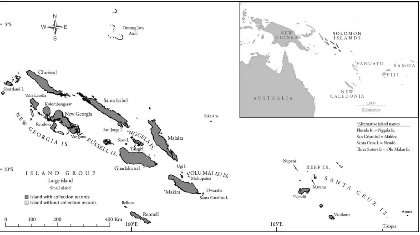 Figure 1 map of the Solomon Islands. 