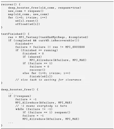 Figure 6: Nanos++ failure detection/recovery.