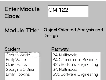 Figure 2 – Screenshot for “Create Class List” Use Case 