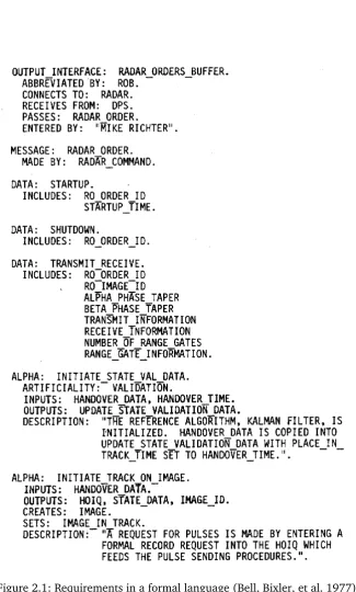 Fig. 5. RSL from BMD track loop.Figure 2.1: Requirements in a formal language (Bell, Bixler, et al