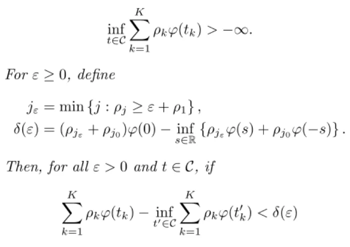Table 1. Examples of the choices of ϕ and lower bounds on the corresponding calibration functions