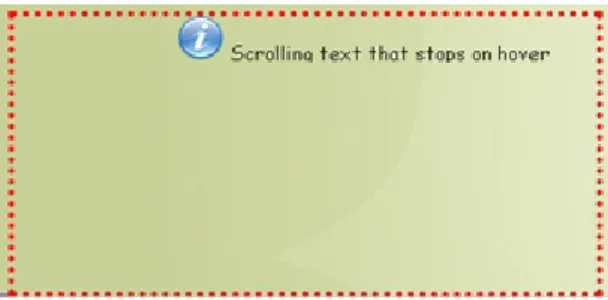 Figure 5: Marquee Text that can be Stopped on Hover