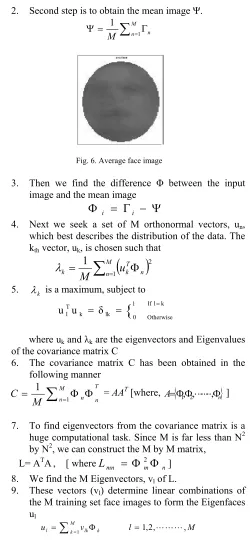 Fig. 6. Average face image 