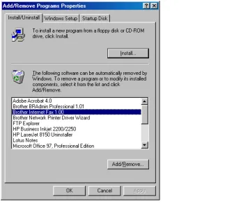Figure 9 Add /Remove programs 