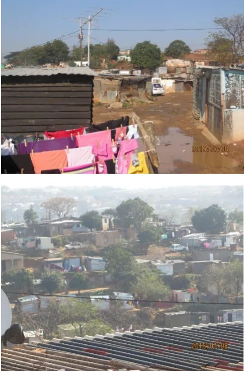 Figure 1&2 below. The area was identified and selected for a practical representation of greywater challenges