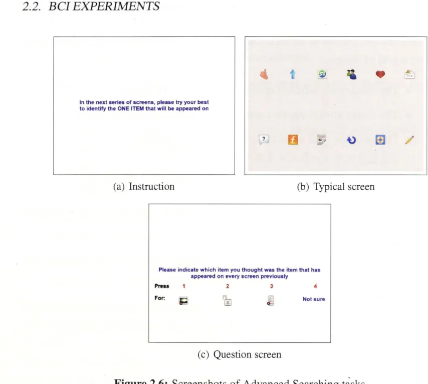 Figure 2.6:  Screenshots of Advanced Searching tasks  -