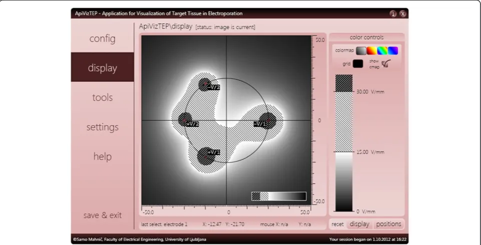 Figure 6 The display panel of ApiVizTEP with the color controls sub-section of the display panel visible