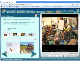 Figure 1. Screenshot of CSRL lesson 