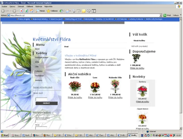 Figure 3. Example of the Flora e-shop 
