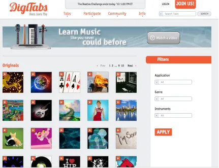 Figure 9: Originals page 