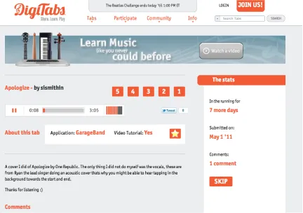 Figure 11: Sample tab page 