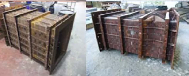 Figure 5: Third box girder, before and after the tests 