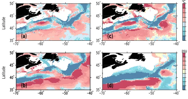 Figure 11. T –S histograms for six depth layers of the world ocean. Bin sizes are 0.05 ◦C for temperature and 0.005 for salinity