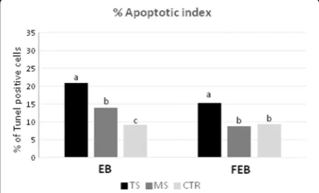 Fig. 6 Hatching rates of vitrified early (EB) and expanded blastocysts(FEB) by Two-step (TS) and Multi-step (MS) methods and control(CTR) after in vitro culture for 48 h
