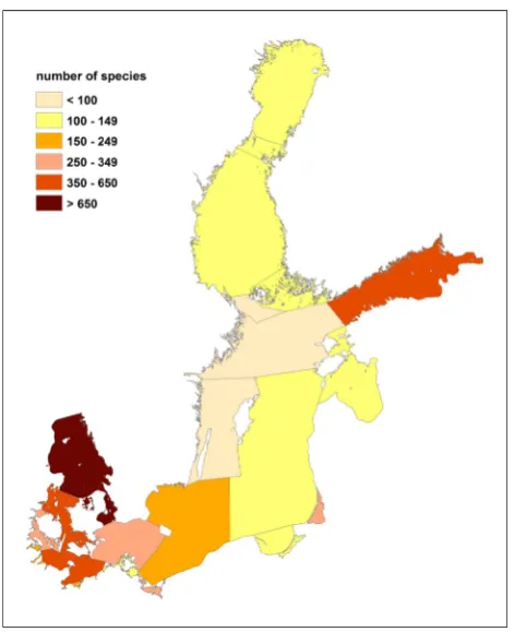 Fig. 4 NMDS ordination plot of the Baltic sub-regions based on thezoobenthic species composition
