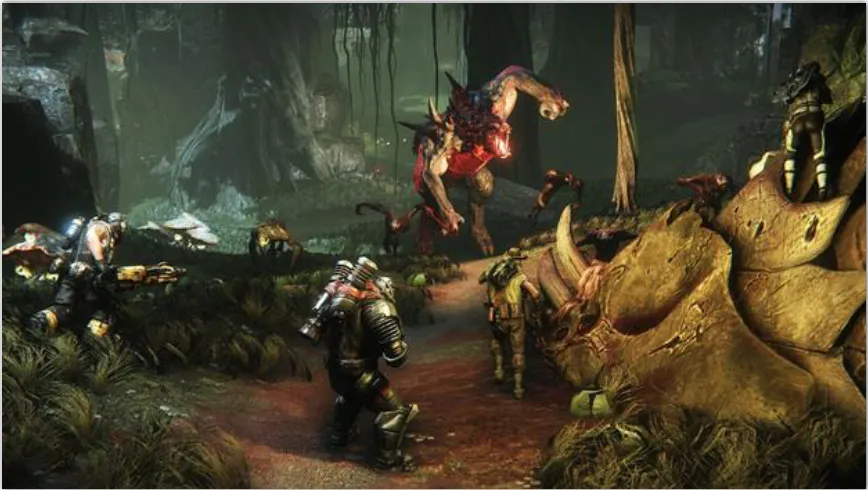 Figure 2.1 - Four Hunters against One Monster. 
