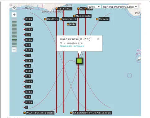Fig. 5 The CDR score shown on the Google maps