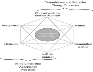 Figure 1. A model of psychological processes of ACT (Hayes et al., 2004). 