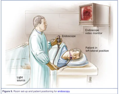 Figure 9. Room set-up and patient positioning for endoscopy.