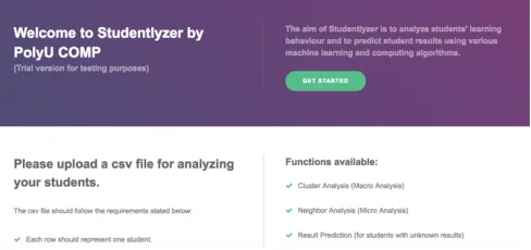 Fig. 1. Studentlyzer website 