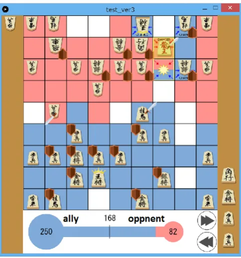 Fig. 1.Supporting interface for the beginners watching Japanese Chessgames. The interface has been proposed in our previous work.