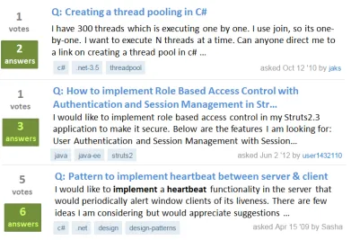 Figure 1.1:Developers seek help in online forums to implement architectural pat-terns/tactics