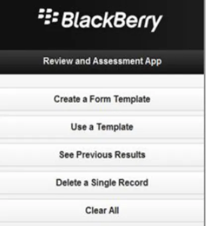 Figure 1: A snapshot of the Review and Assessment app 