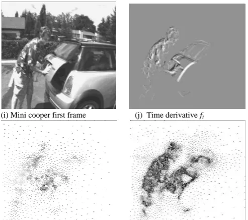 Fig. 3. A posteriori adaptive optimization process for the determination of optic flow for Minicoper image sequence