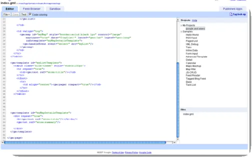 Fig 5 Google Mashup Editor