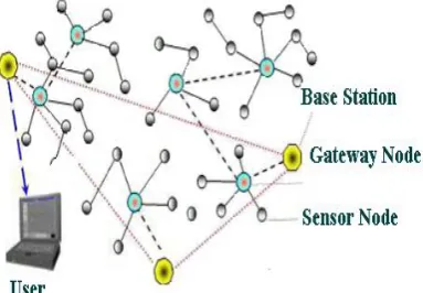 Fig. 1. Wireless sensor nodes deployment scenario  